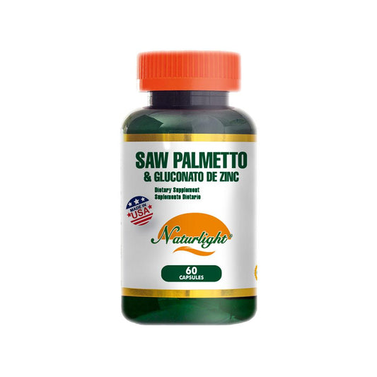 Saw Palmetto + Gluconato de Zinc 60 Cápsulas – Natural Light | Plazet