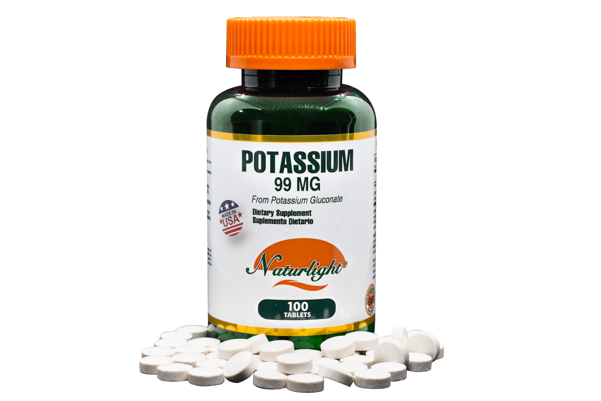 Potassium 99 mg 100 Tabletas – Natural Light | Plazet