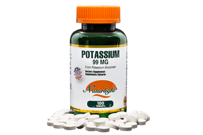 Potassium 99 mg 100 Tabletas – Natural Light | Plazet
