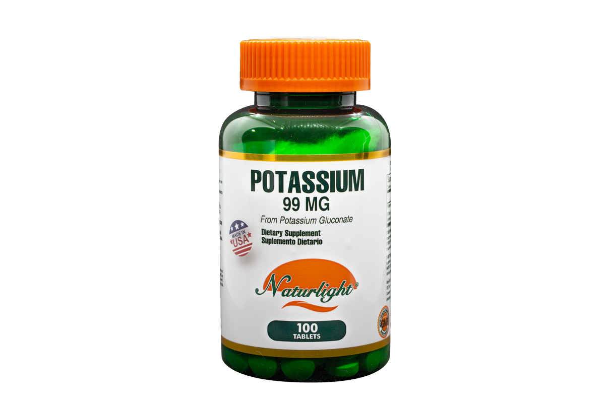 Potassium 99 mg 100 Tabletas – Natural Light | Plazet