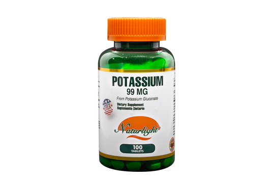 Potassium 99 mg 100 Tabletas – Natural Light | Plazet