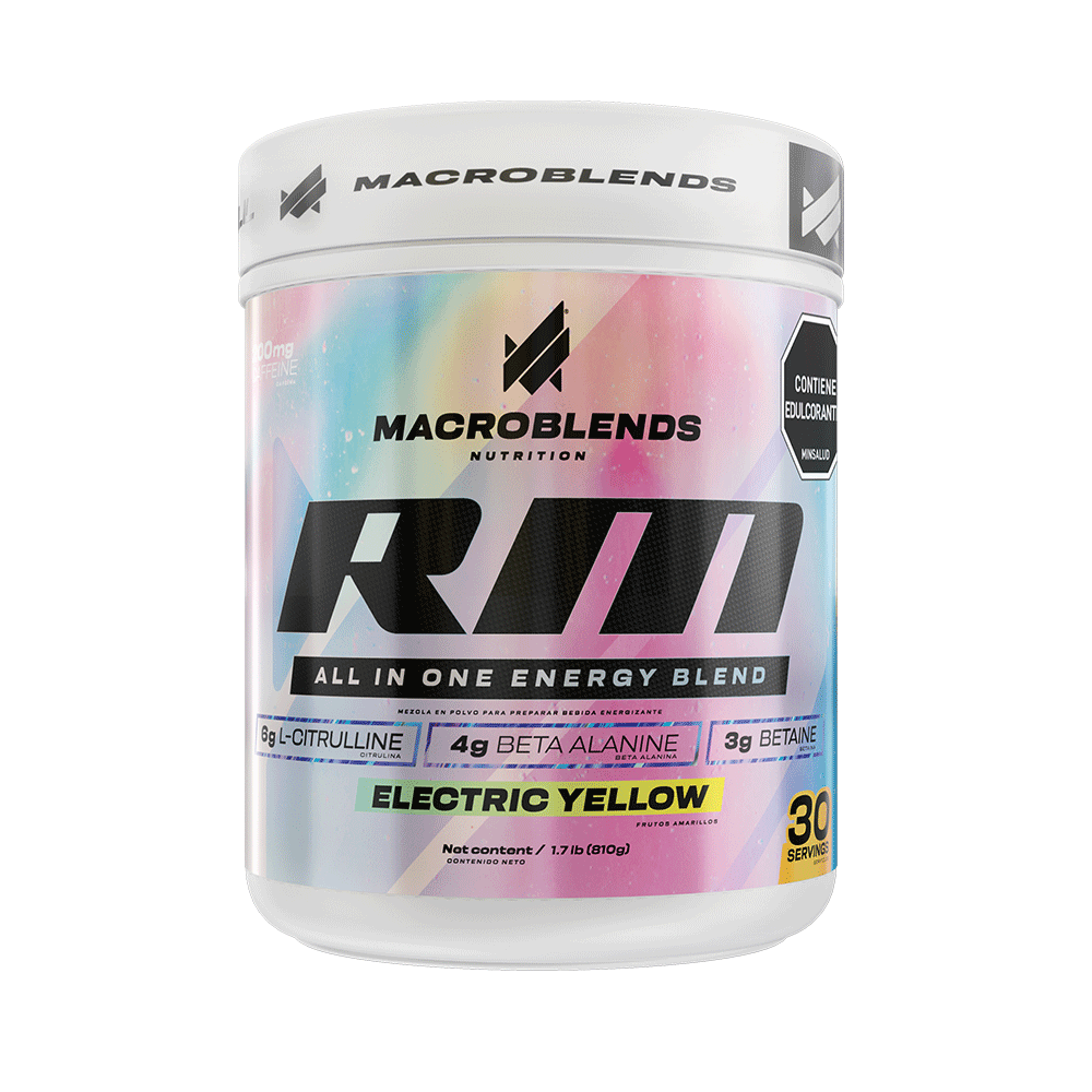 RM Pre-Entreno Electric Yellow 810 g – Macroblends | Plazet