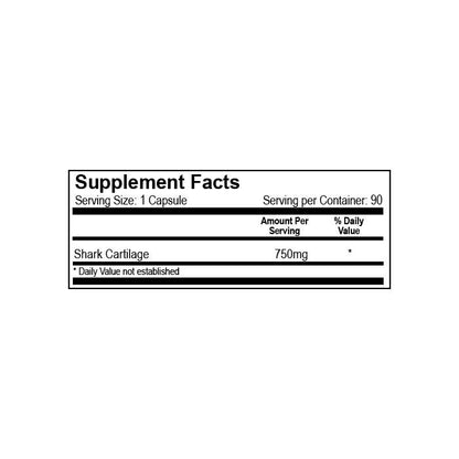Shark Cartilage 750 mg 90 Cápsulas – Natural Light | Plazet