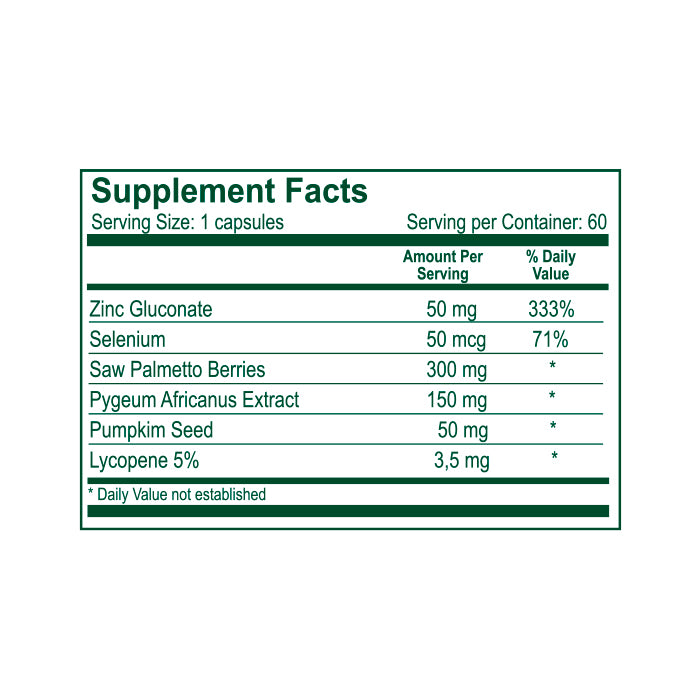 Saw Palmetto + Gluconato de Zinc 60 Cápsulas – Natural Light | Plazet