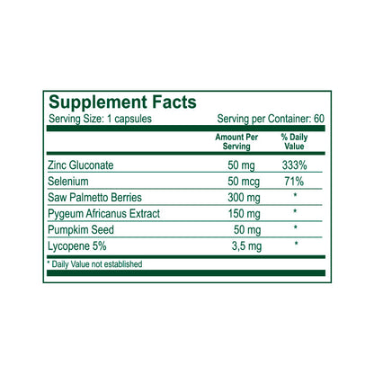 Saw Palmetto + Gluconato de Zinc 60 Cápsulas – Natural Light | Plazet