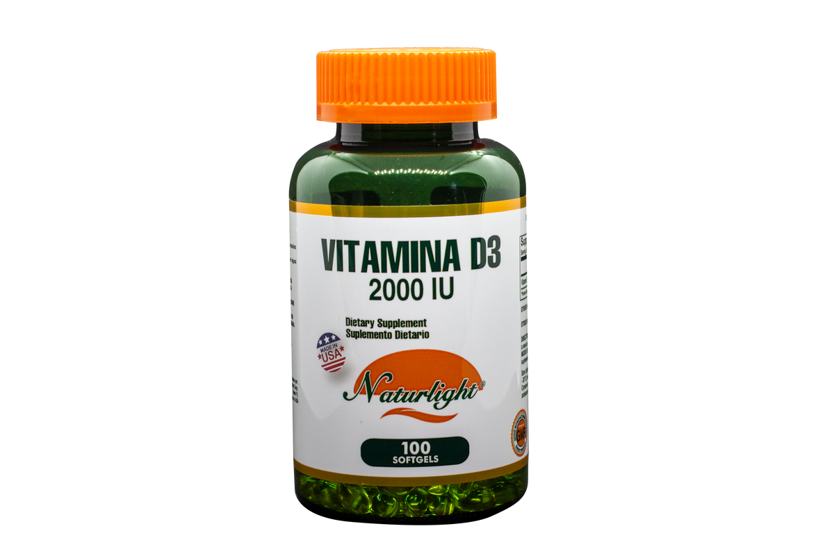 Vitamina D3 2000 UI 100 Softgels – Natural Light | Plazet