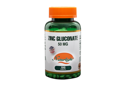 Zinc Gluconate 50 mg 100 Tabletas – Natural Light | Plazet
