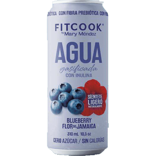 Agua con inulina blueberry flor de jamaica Fit Cook
