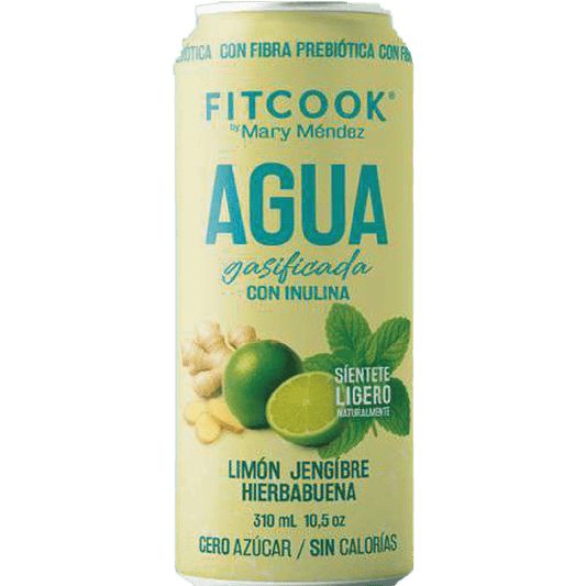 Agua con inulina limón jengibre hierbabuena Fit Cook