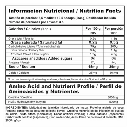 Megaplex Creatine Power Vainilla 2 lb – Nutramerican | Plazet