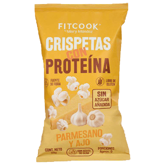 Crispetas con proteína parmesano y ajo Fit Cook