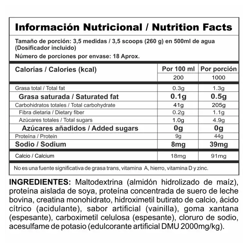 Megaplex Creatine Power Vainilla 10 lb – Nutramerican | Plazet
