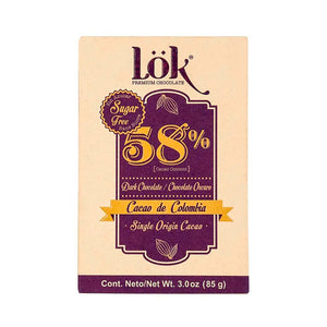BARRA 85 G 58% CHOCOLATE SUGAR FREE