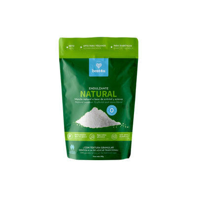 Endulzante Natural Eritritol y Estevia 250 g – Best4U | Plazet